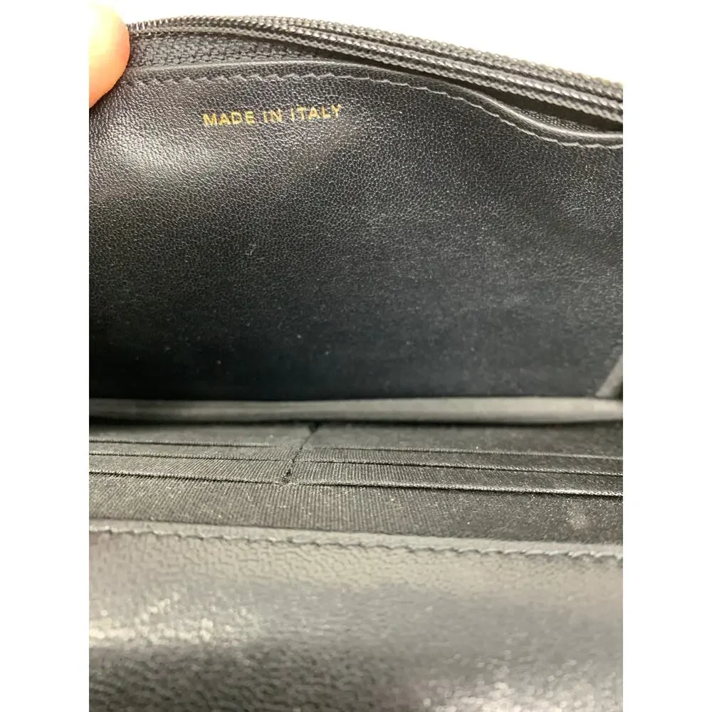 Chanel Chevron Mademoiselle Wallet On Chain Black Caviar Leather